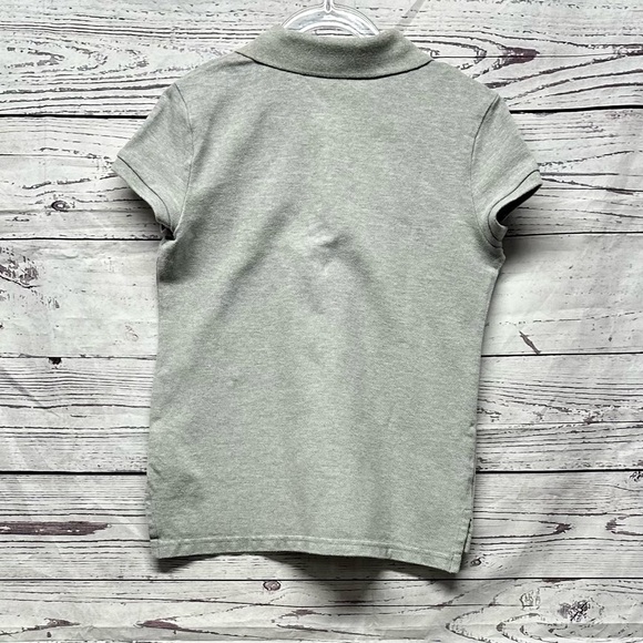 Polo Ralph Lauren Big Pony Stretch Mesh Grey Polo Shirt Size Medium 8-10 - Picture 4 of 4